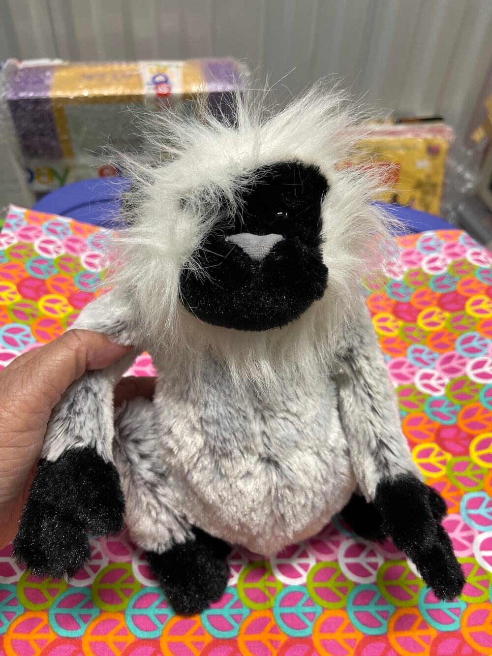 Langur Grey Monkey Soft No Code Webkinz Plush by Ganz